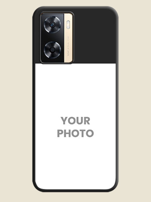 Custom Image Upload With Space Black Color On Custom Soft Matte Mobile Back Cover - Oppo A77S - alternate view