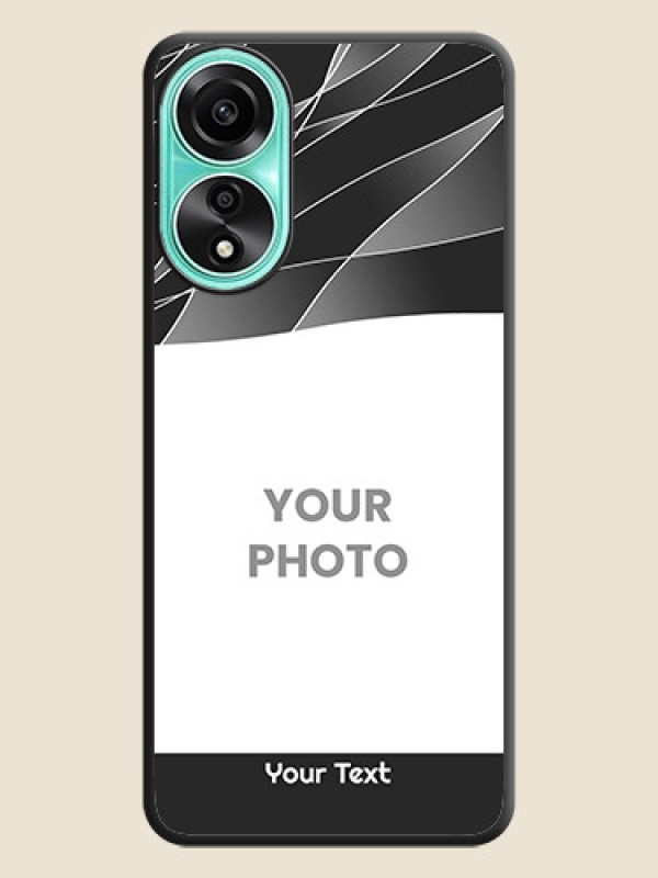 Custom Mixed Wave Lines - Photo on Space Black Soft Matte Mobile Cover - Oppo A78 4G - alternate view