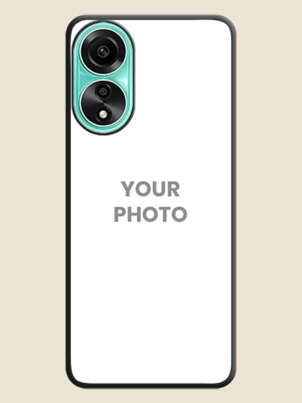 Custom Full Single Pic Upload On Space Black Personalized Soft Matte Phone Covers - Oppo A78 4G - alternate view