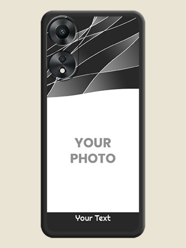 Custom Mixed Wave Lines on Photo on Space Black Soft Matte Mobile Cover - Oppo A78 5G - alternate view