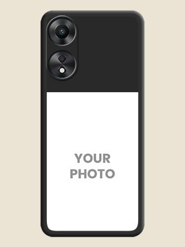 Custom Image Upload With Space Black Color On Custom Soft Matte Mobile Back Cover - Oppo A78 5G - alternate view