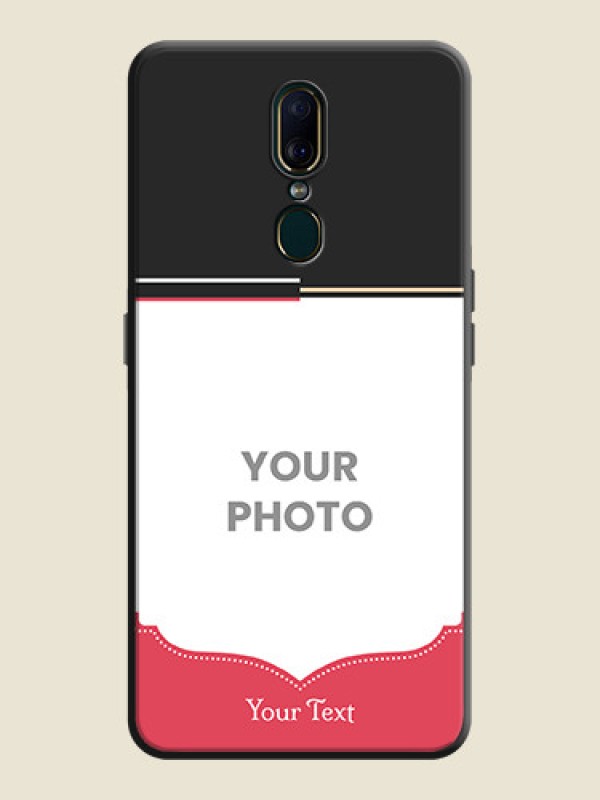 Custom Classic Plain Design with Name on Photo on Space Black Soft Matte Phone Cover - Oppo A9 - alternate view