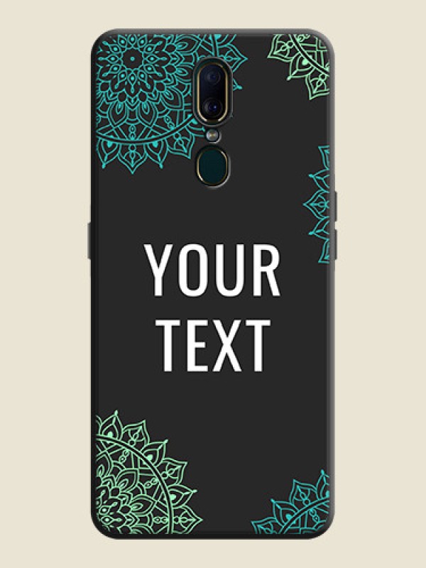 Custom Your Name with Floral Design on Space Black Custom Soft Matte Back Cover - Oppo F11 - alternate view