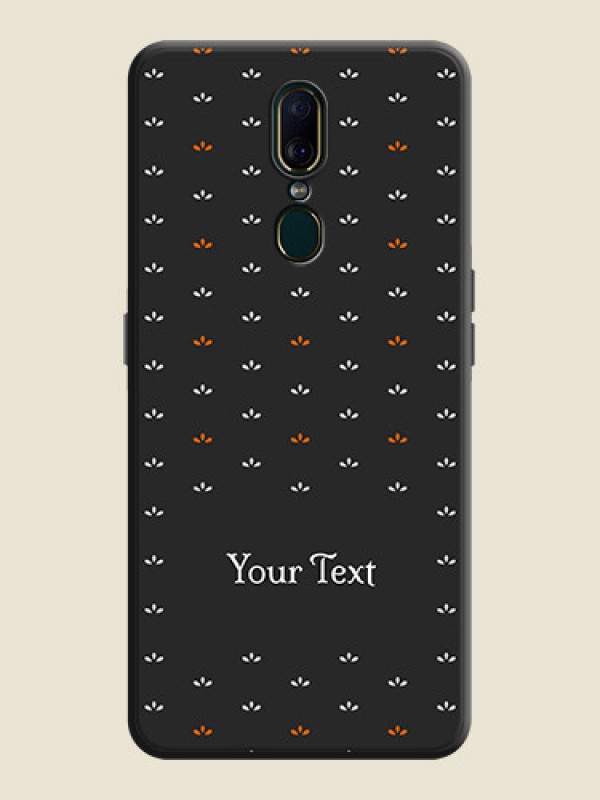 Custom Simple Pattern With Custom Text On Space Black Personalized Soft Matte Phone Covers -Oppo F11 - alternate view