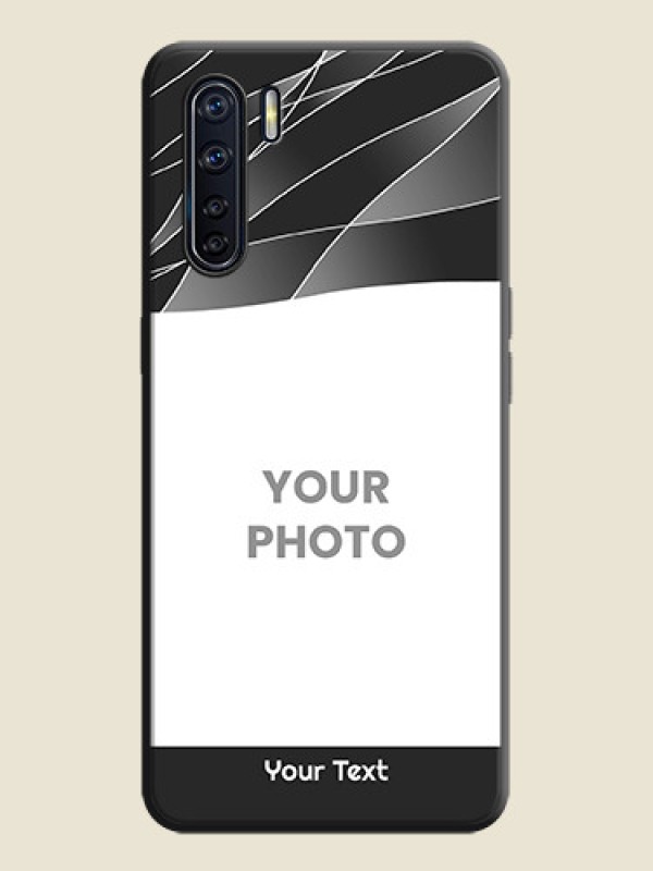 Custom Mixed Wave Lines - Photo on Space Black Soft Matte Mobile Cover - Oppo F15 - alternate view
