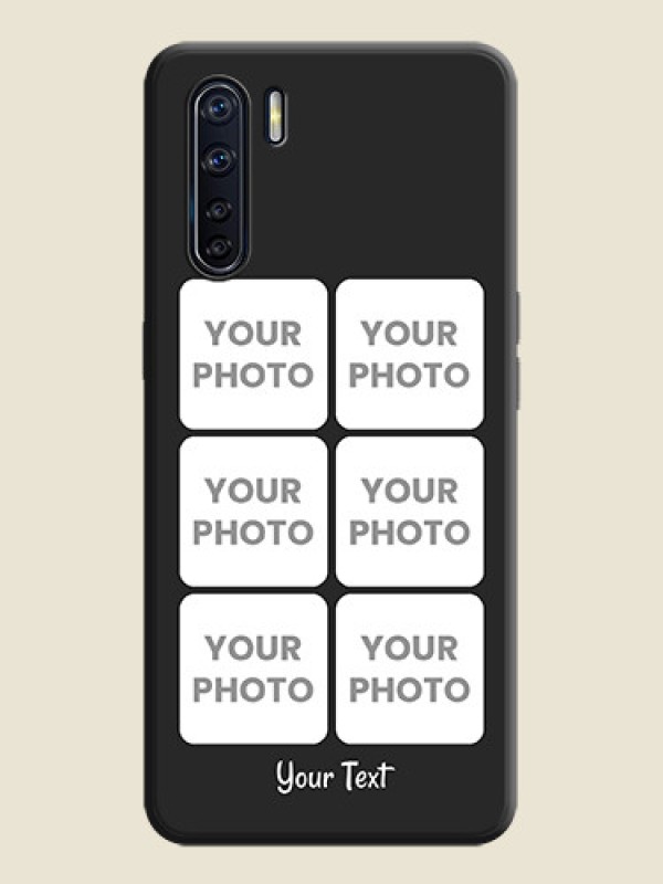 Custom Floral Art with 6 Image Holder - Photo on Space Black Soft Matte Mobile Case - Oppo F15 - alternate view