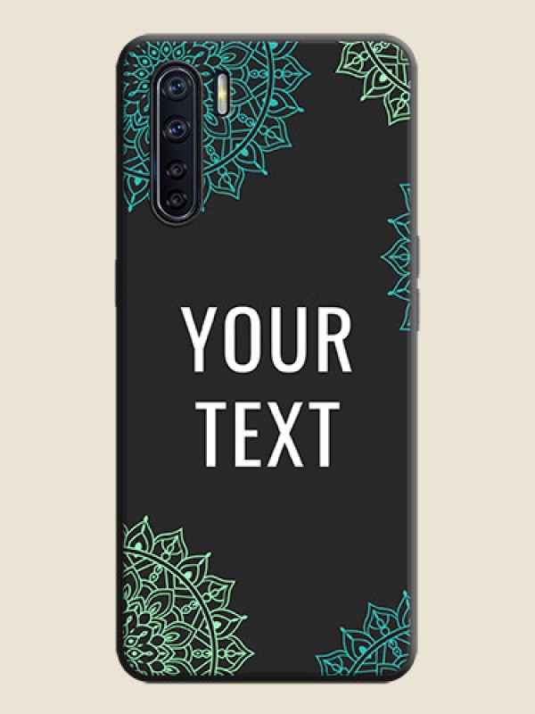 Custom Your Name with Floral Design on Space Black Custom Soft Matte Back Cover - Oppo F15 - alternate view