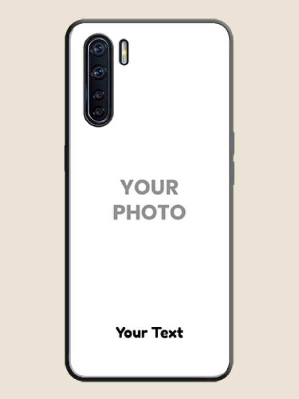 Custom Full Single Pic Upload With Text On Space Black Personalized Soft Matte Phone Covers -Oppo F15 - alternate view