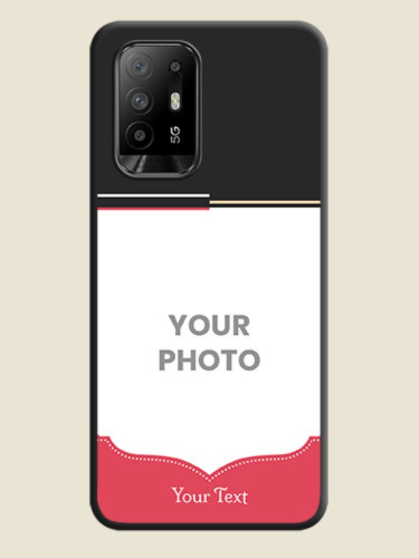 Custom Classic Plain Design with Name on Photo on Space Black Soft Matte Phone Cover - Oppo F19 Pro Plus 5G - alternate view