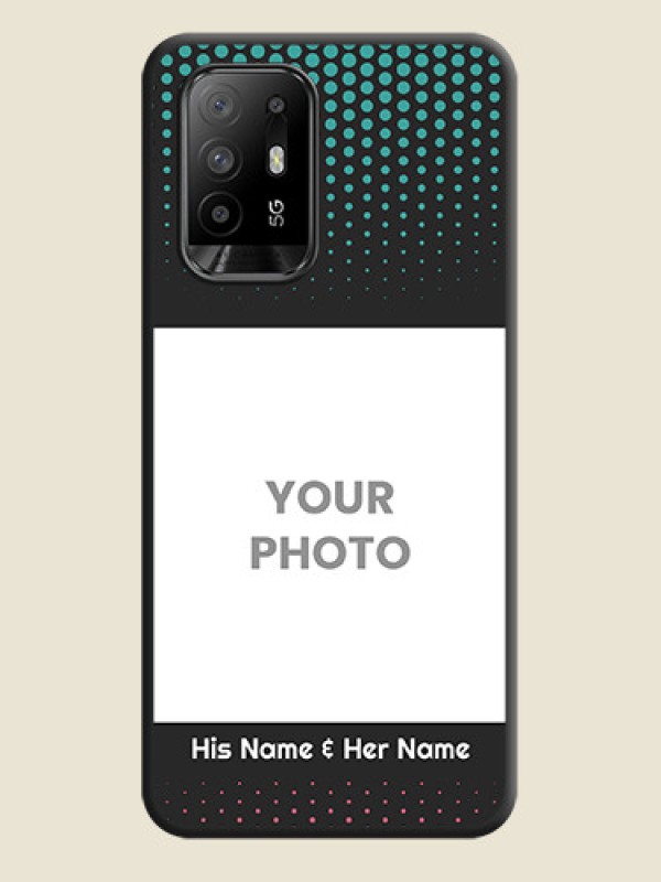 Custom Faded Dots with Grunge Photo Frame and Text on Space Black Custom Soft Matte Phone Cases - Oppo F19 Pro Plus 5G - alternate view
