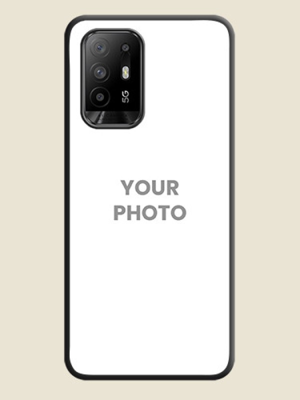 Custom Full Single Pic Upload On Space Black Personalized Soft Matte Phone Covers -Oppo F19 Pro Plus 5G - alternate view