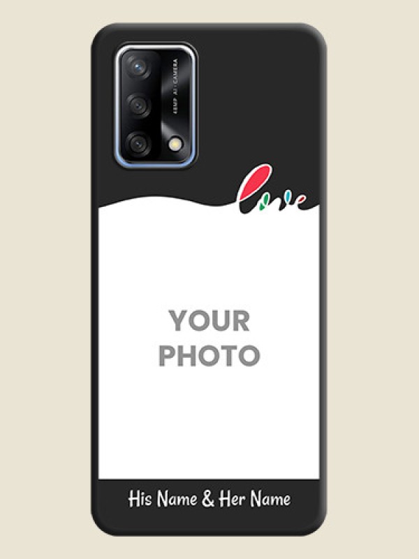 Custom Fall in Love Pattern with Picture on Photo on Space Black Soft Matte Mobile Case - Oppo F19 - alternate view