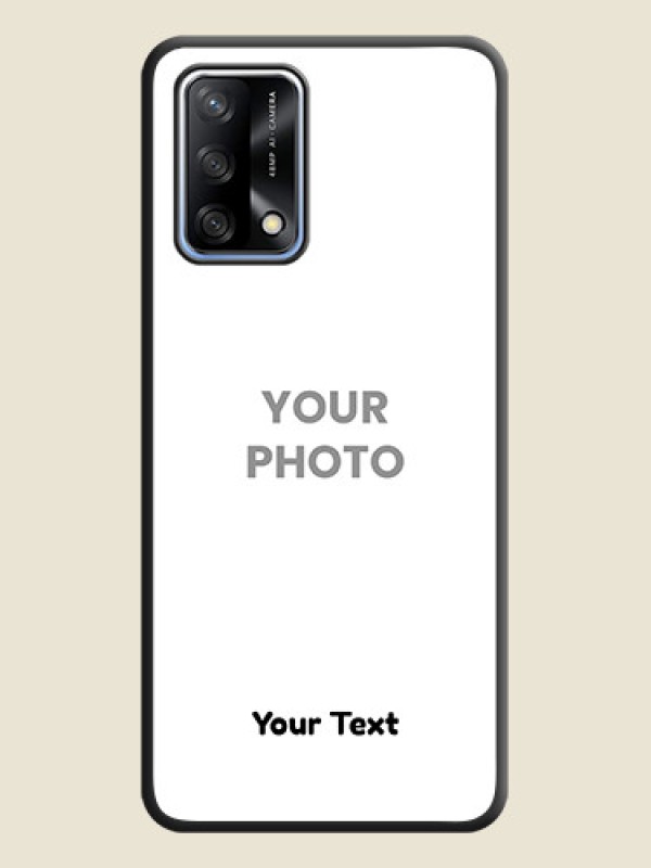 Custom Full Single Pic Upload With Text On Space Black Personalized Soft Matte Phone Covers -Oppo F19 - alternate view