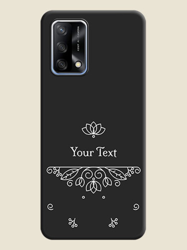 Custom Lotus Garden Custom Text On Space Black Personalized Soft Matte Phone Covers -Oppo F19 - alternate view