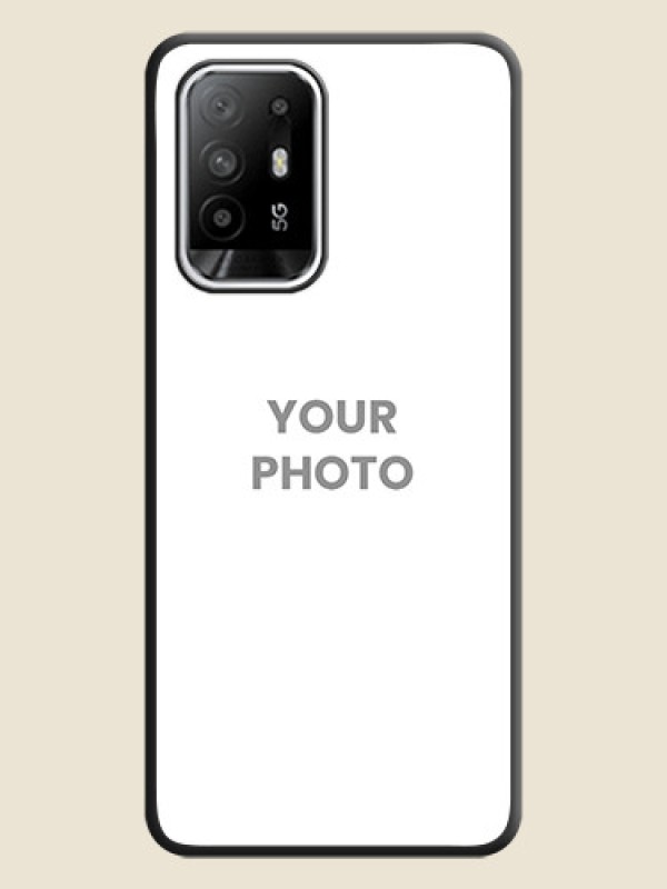Custom Full Single Pic Upload On Space Black Personalized Soft Matte Phone Covers -Oppo F19S - alternate view