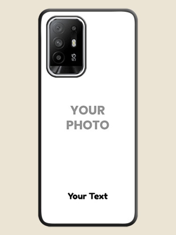 Custom Full Single Pic Upload With Text On Space Black Personalized Soft Matte Phone Covers -Oppo F19S - alternate view