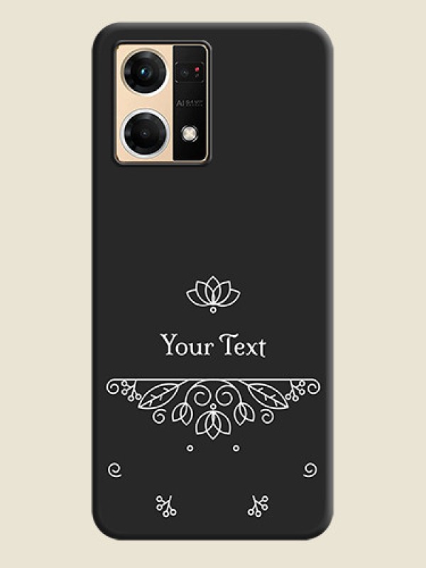 Custom Lotus Garden Custom Text On Space Black Personalized Soft Matte Phone Covers -Oppo F21 Pro 4G - alternate view