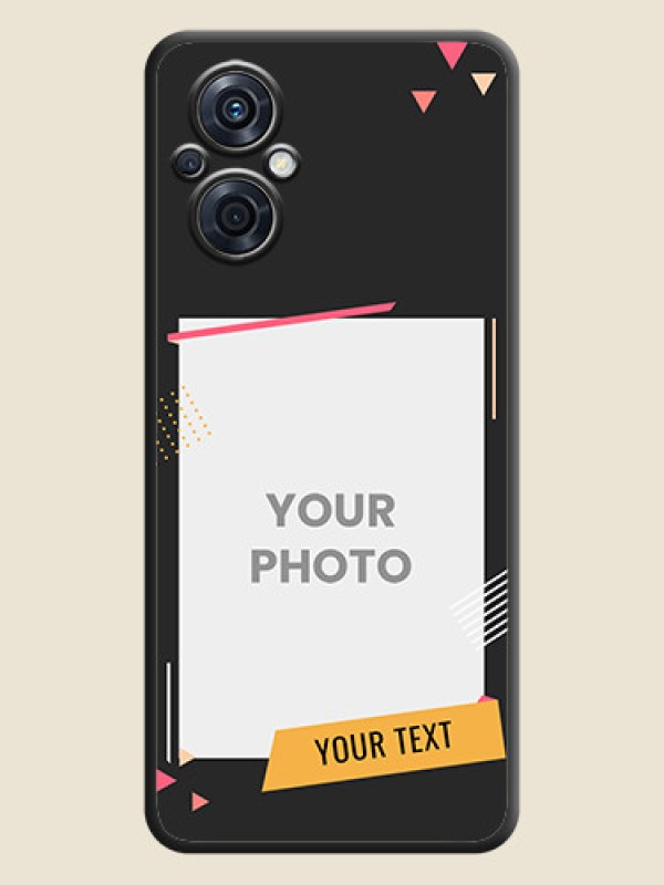 Custom Photo Frame with Triangle Small Dots on Photo on Space Black Soft Matte Back Cover - Oppo F21 Pro 5G - alternate view