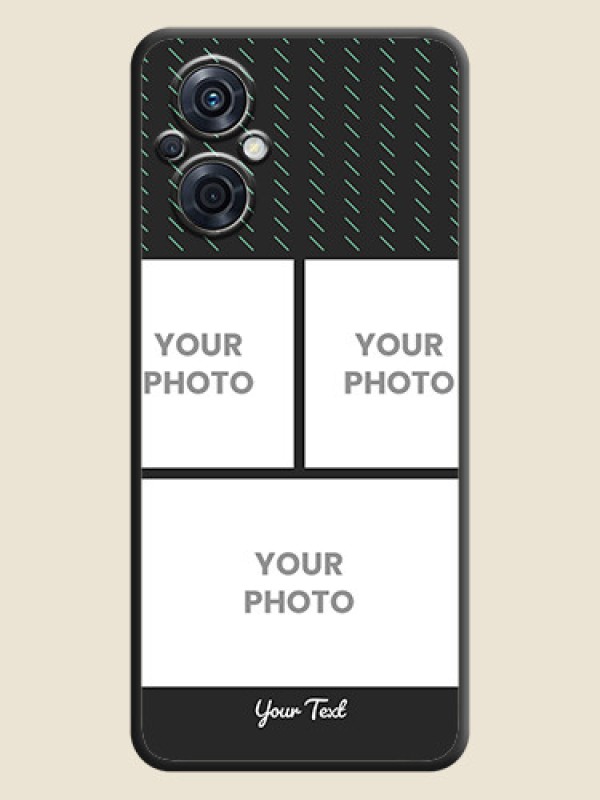 Custom Cross Dotted Pattern with 2 Image Holder  on Personalised Space Black Soft Matte Cases - Oppo F21 Pro 5G - alternate view