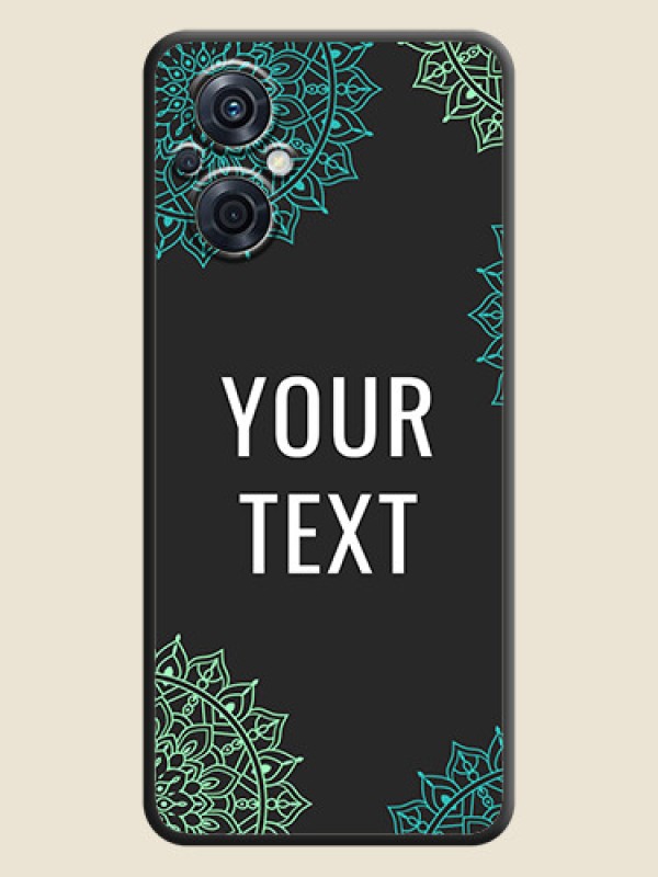 Custom Your Name with Floral Design on Space Black Custom Soft Matte Back Cover - Oppo F21 Pro 5G - alternate view