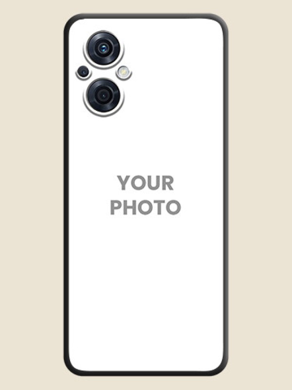 Custom Full Single Pic Upload On Space Black Personalized Soft Matte Phone Covers -Oppo F21 Pro 5G - alternate view