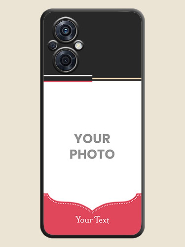 Custom Classic Plain Design with Name on Photo on Space Black Soft Matte Phone Cover - Oppo F21s Pro 5G - alternate view