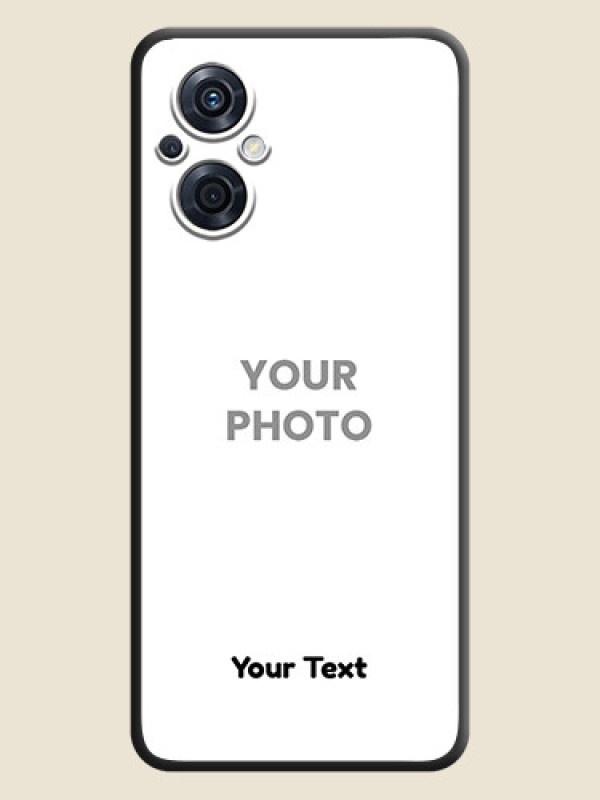 Custom Full Single Pic Upload With Text On Space Black Personalized Soft Matte Phone Covers -Oppo F21S Pro 5G - alternate view