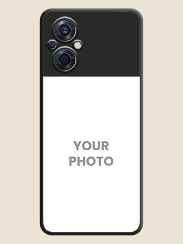 Custom Image Upload With Space Black Color On Custom Soft Matte Mobile Back Cover - Oppo F21S Pro 5G - alternate view