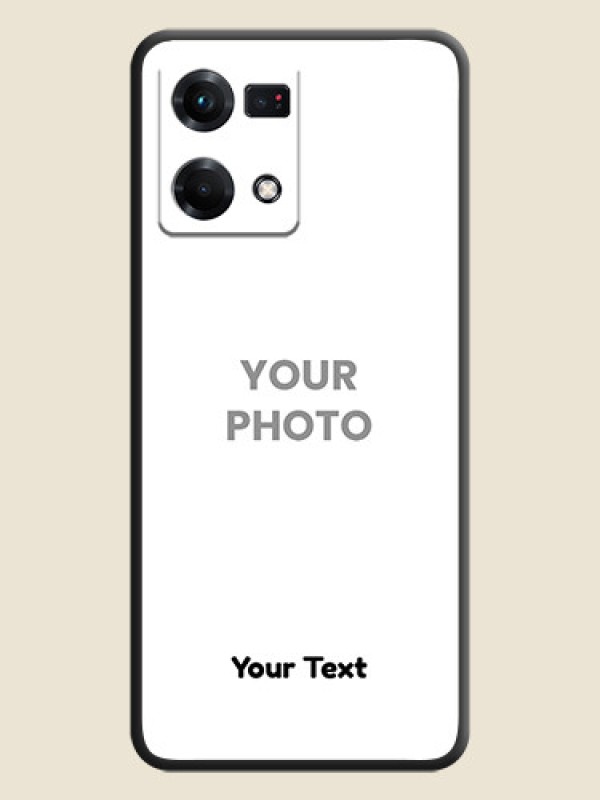 Custom Full Single Pic Upload With Text On Space Black Personalized Soft Matte Phone Covers -Oppo F21S Pro - alternate view