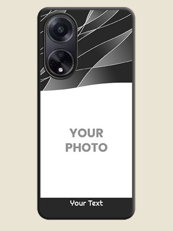 Custom Mixed Wave Lines - Photo on Space Black Soft Matte Mobile Cover - Oppo F23 5G - alternate view