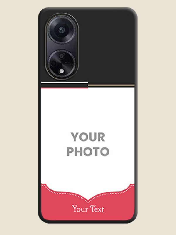 Custom Classic Plain Design with Name - Photo on Space Black Soft Matte Phone Cover - Oppo F23 5G - alternate view