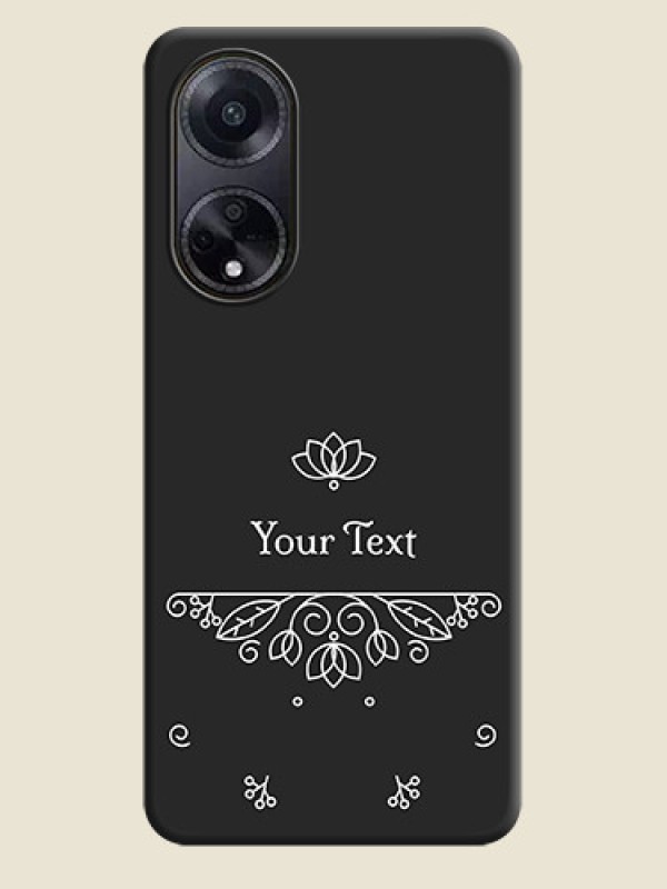 Custom Lotus Garden Custom Text On Space Black Personalized Soft Matte Phone Covers - Oppo F23 5G - alternate view