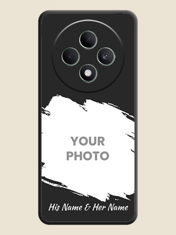Custom Grunge Brush Strokes on Photo On Space Black Custom Soft Matte Mobile Back Cover - Oppo F27 5G - alternate view