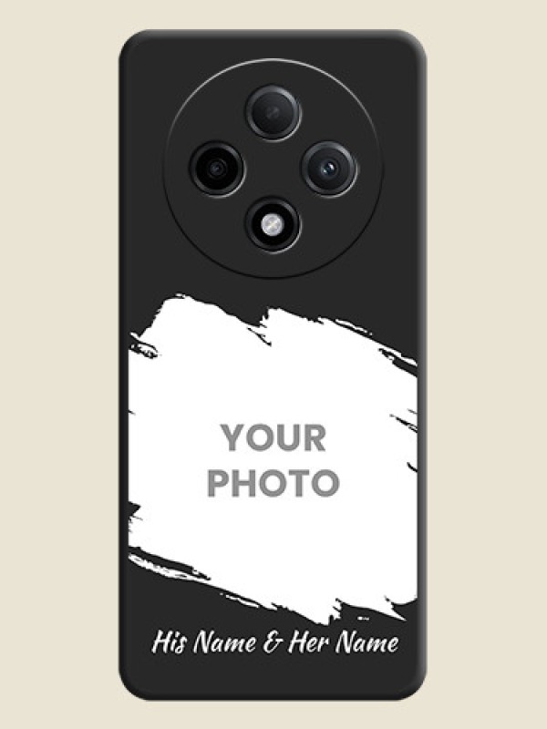 Custom Grunge Brush Strokes on Photo On Space Black Custom Soft Matte Mobile Back Cover - Oppo F27 Pro Plus 5G - alternate view