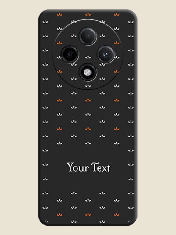 Custom Simple Pattern With Custom Text On Space Black Custom Soft Matte Mobile Back Cover - Oppo F27 Pro Plus 5G - alternate view