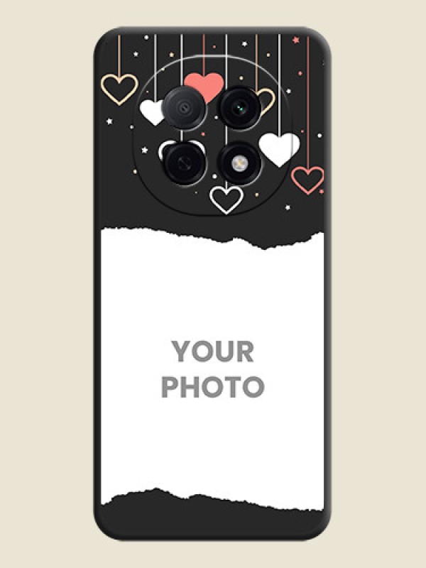 Custom Love Hangings with Splash Wave Picture On Space Black Custom Soft Matte Mobile Back Cover - Oppo F29 5G - alternate view