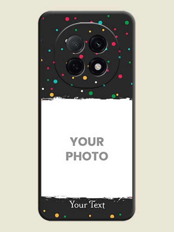 Custom Multicolor Dotted Pattern with Text On Space Black Custom Soft Matte Mobile Back Cover - Oppo F29 5G - alternate view