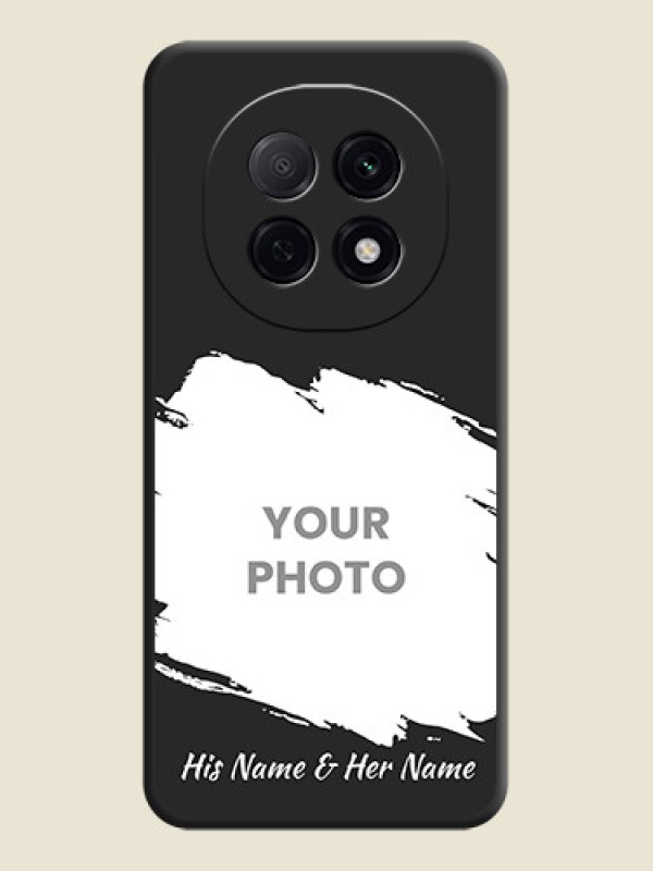 Custom Grunge Brush Strokes on Photo On Space Black Custom Soft Matte Mobile Back Cover - Oppo F29 5G - alternate view