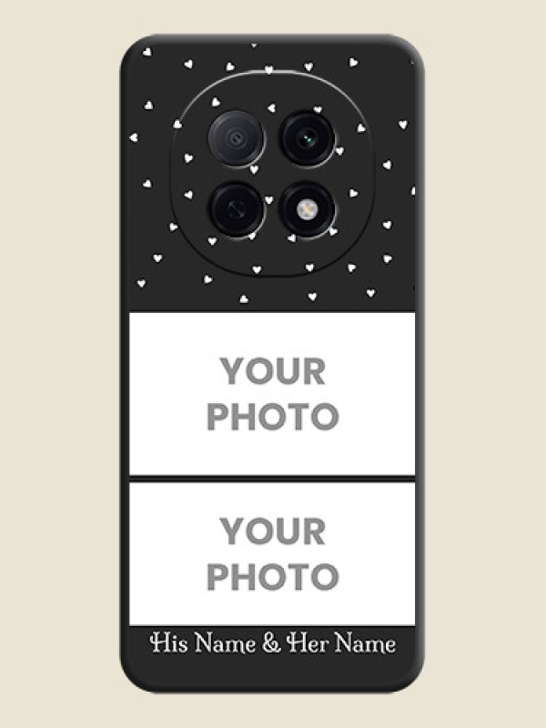 Custom Miniature Love Symbols with Name On Space Black Custom Soft Matte Mobile Back Cover - Oppo F29 Pro 5G - alternate view
