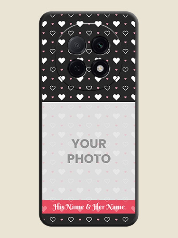Custom White Color Love Symbols with Text Design on Photo On Space Black Custom Soft Matte Mobile Back Cover - Oppo F29 Pro 5G - alternate view