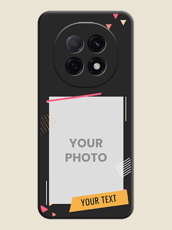 Custom Photo Frame with Triangle Small Dots on Photo On Space Black Custom Soft Matte Mobile Back Cover - Oppo F29 Pro 5G - alternate view