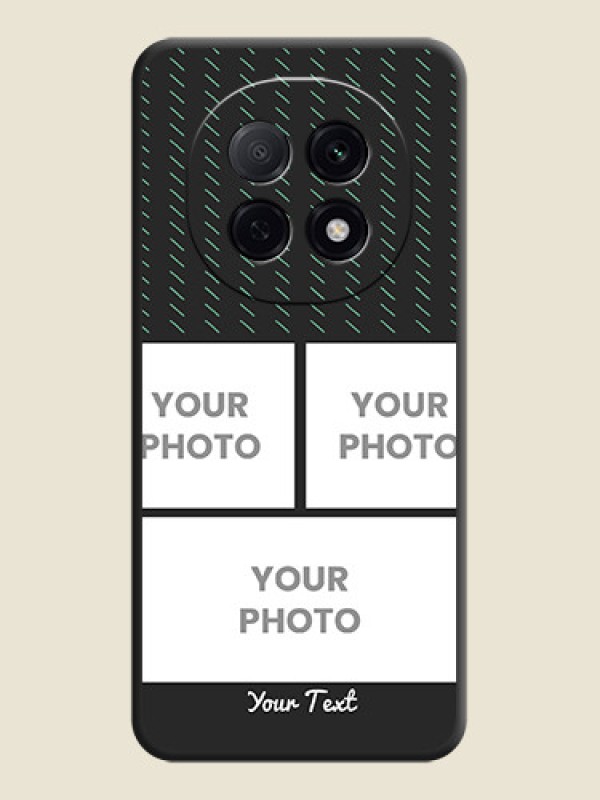 Custom Cross Dotted Pattern with 2 Image Holder On Space Black Custom Soft Matte Mobile Back Cover - Oppo F29 Pro 5G - alternate view