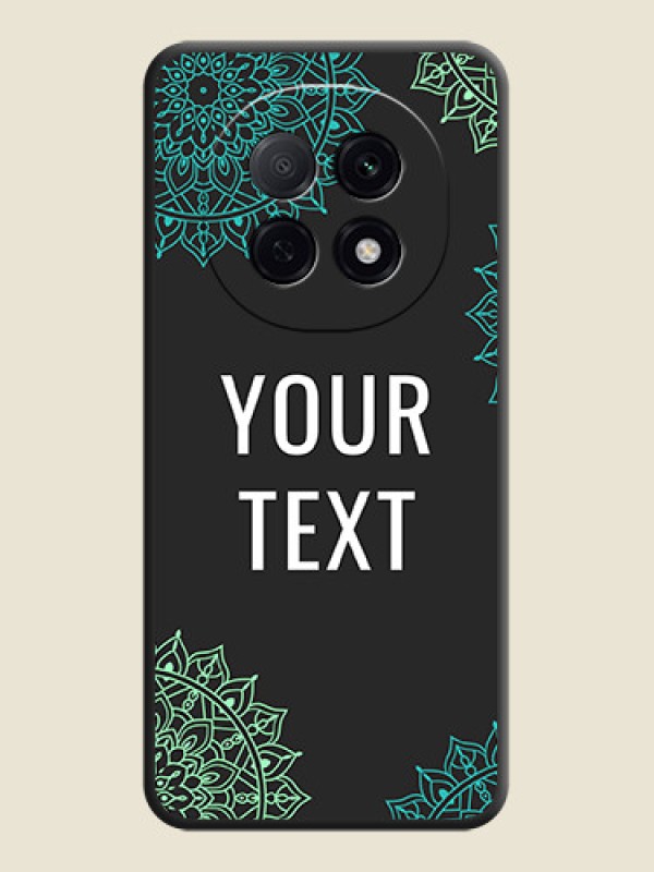 Custom Your Name with Floral Design On Space Black Custom Soft Matte Mobile Back Cover - Oppo F29 Pro 5G - alternate view