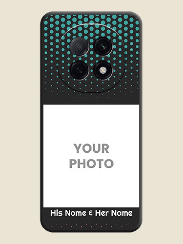 Custom Faded Dots with Grunge Photo Frame and Text On Space Black Custom Soft Matte Mobile Back Cover - Oppo F29 Pro 5G - alternate view