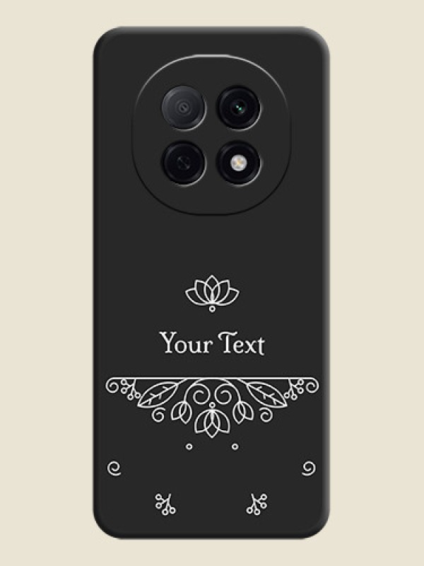 Custom Lotus Garden Custom Text On Space Black Custom Soft Matte Mobile Back Cover - Oppo F29 Pro 5G - alternate view