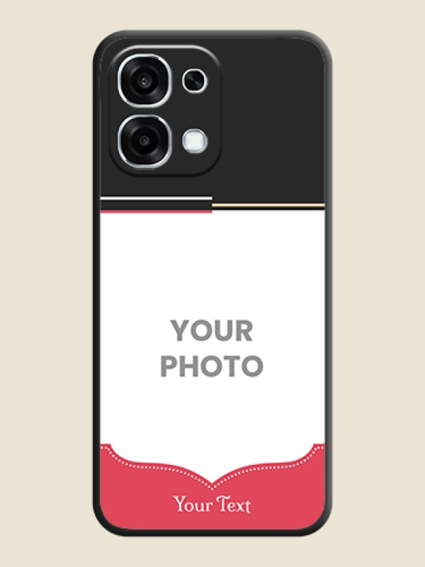 Custom Classic Plain Design with Name On Space Black Custom Soft Matte Mobile Back Cover - Oppo F31 5G - alternate view