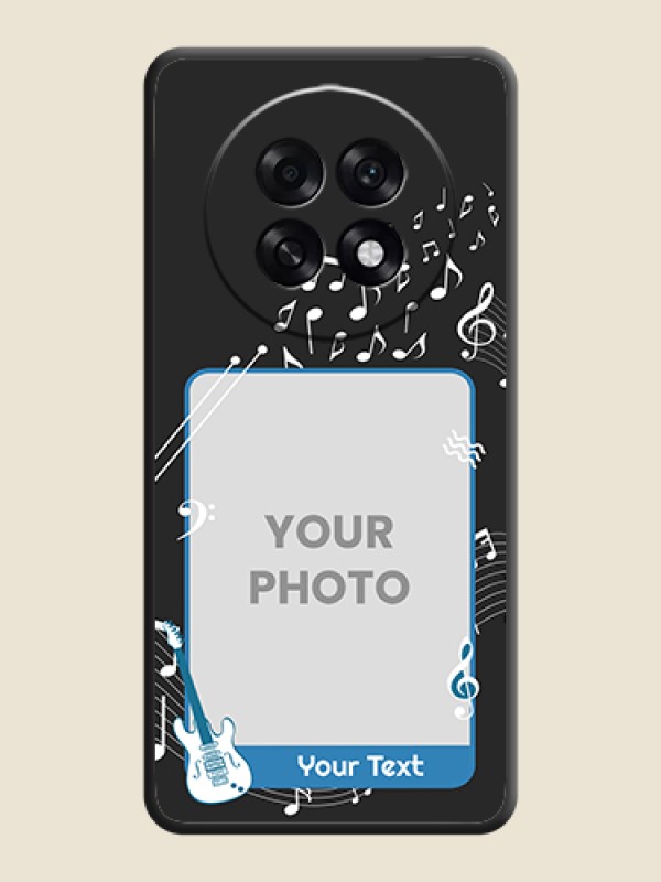 Custom Musical Theme Design with Text on Photo On Space Black Custom Soft Matte Mobile Back Cover - Oppo F31 Pro Plus 5G - alternate view