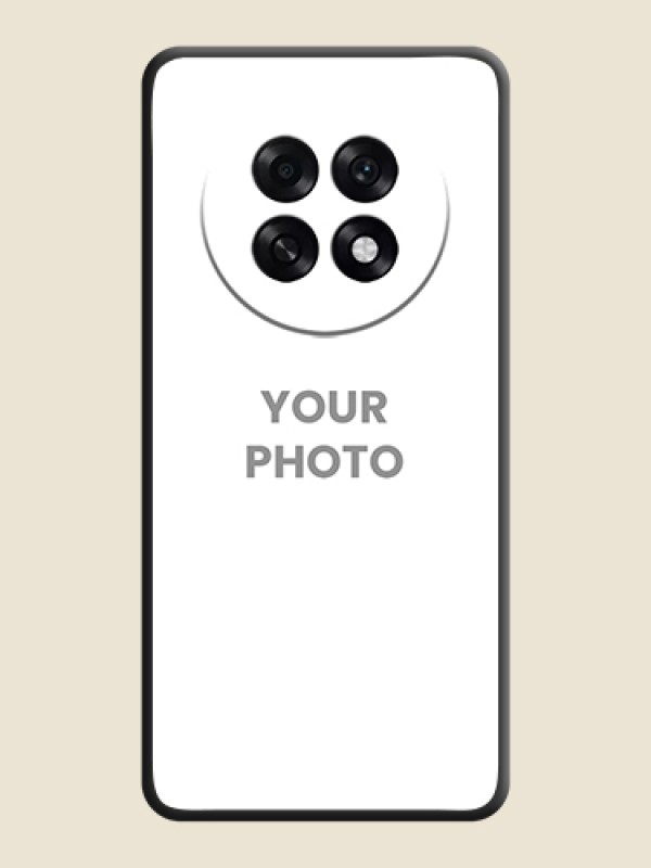Custom Full Single Pic Upload On Space Black Custom Soft Matte Mobile Back Cover - Oppo F31 Pro Plus 5G - alternate view