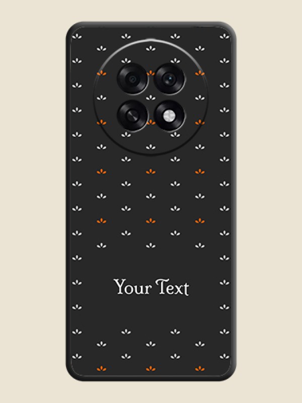 Custom Simple Pattern With Custom Text On Space Black Custom Soft Matte Mobile Back Cover - Oppo F31 Pro Plus 5G - alternate view