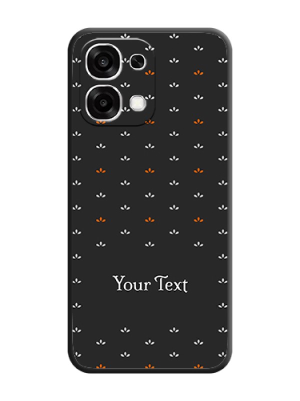 Custom Simple Pattern With Custom Text On Space Black Custom Soft Matte Mobile Back Cover - Oppo F33 5G - alternate view